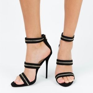 NWT NEW Billini Black Inari Heels Sandals